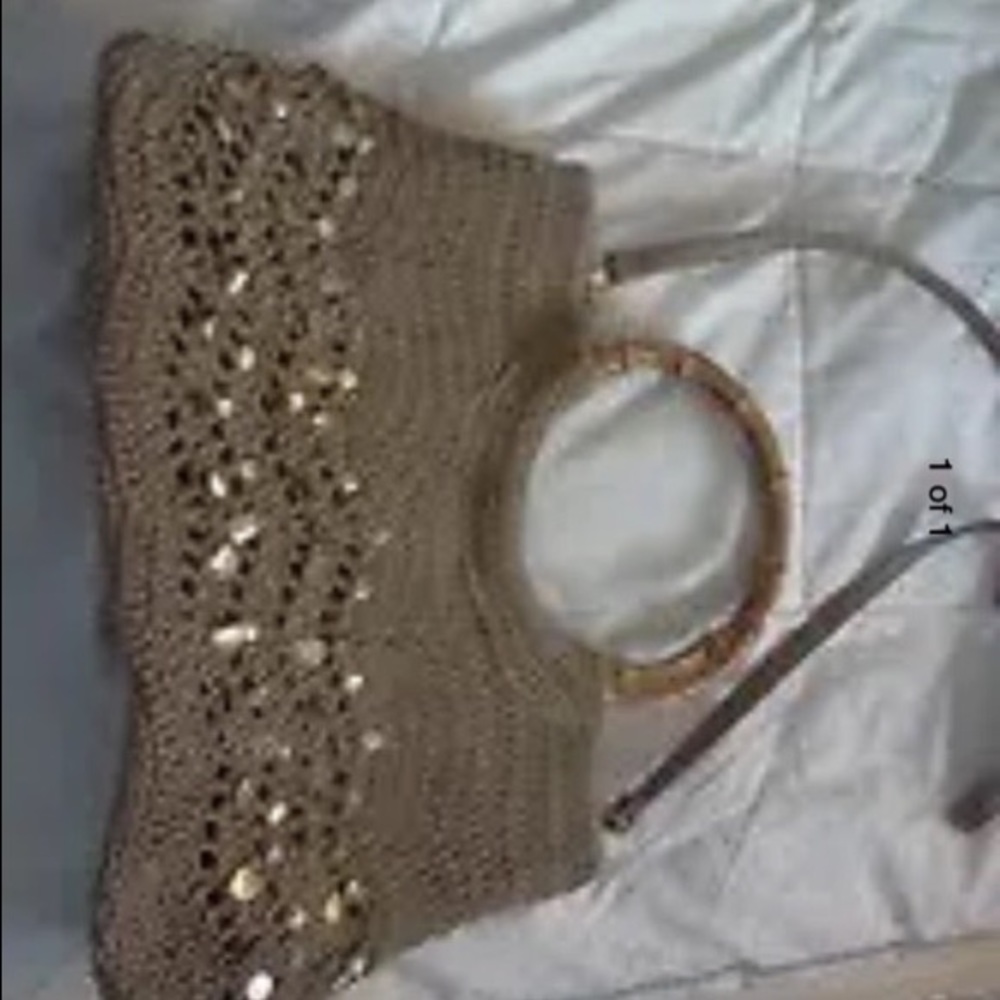 Brand New knitted purse with sparkly accents